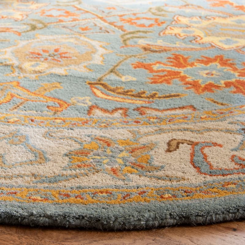 SAFAVIEH Handmade Heritage Dot Daisy Traditional Oriental Wool Rug