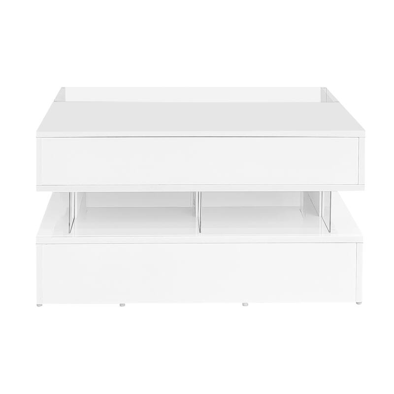29.5x29.5'' Lift-Top Coffee Table with 2 Drawers for Living Room