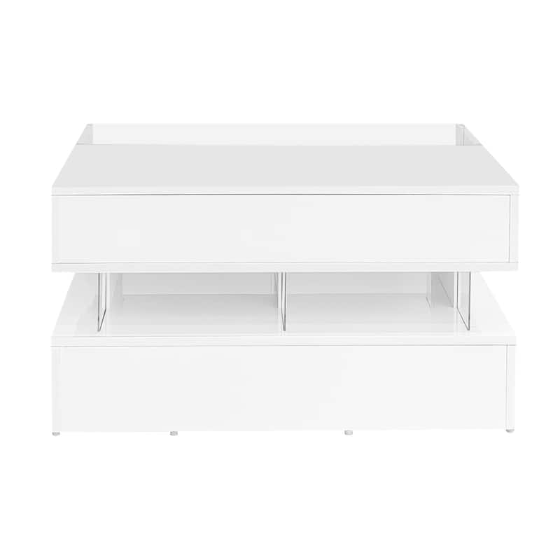 Lift-Top Coffee Table with 2 Drawers