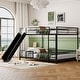 preview thumbnail 8 of 22, Metal Bunk Bed with Slide and Guardrails