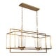 preview thumbnail 12 of 13, Dilley Modern 8-Light Gold Chandelier Island Lights for Dining Room - 31.9" L x 10.4" W x 16.7" H