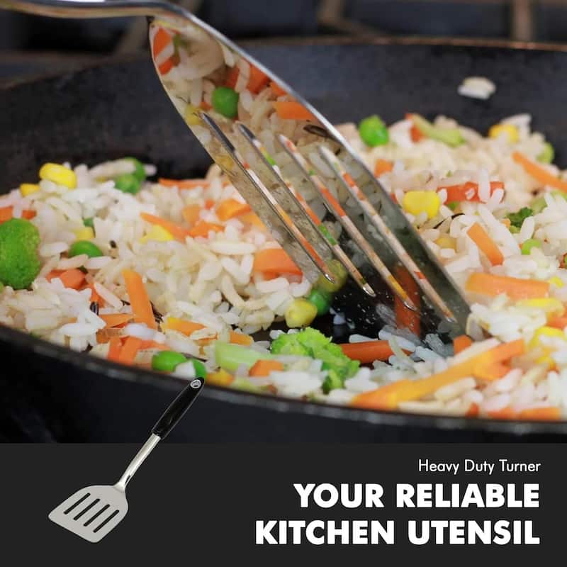 Chef Craft 13-Inch Heavy Duty Stainless Steel Slotted Spatula Turner