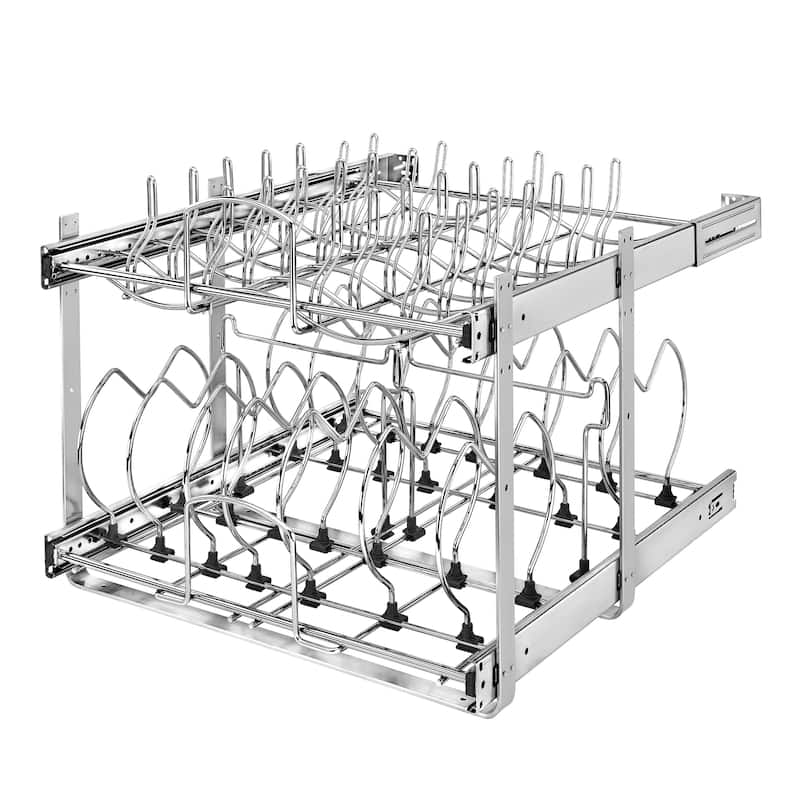 Rev-A-Shelf Pullout Cabinet Pot and Pan Organizer, 21" Width, 5CW2-2122-CR - 21" Width
