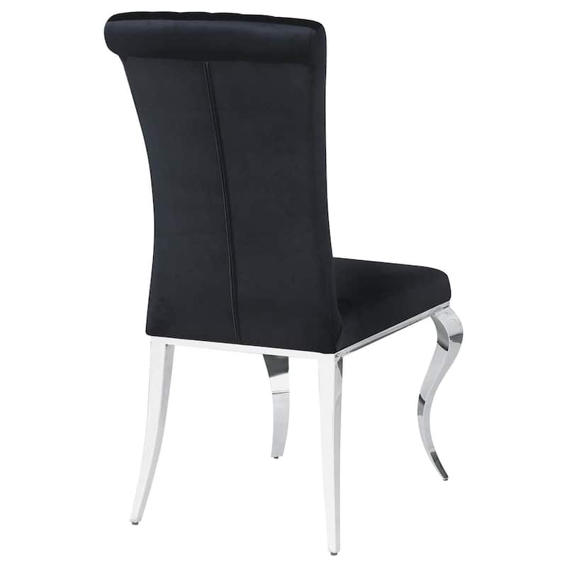 Upholstered Side Chairs with Metal Legs(Set of 4)