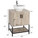 preview thumbnail 21 of 52, 24" Bathroom Vanity Sink Combo Oak Cabinet Vanity Tempered Glass/Ceramic Sink
