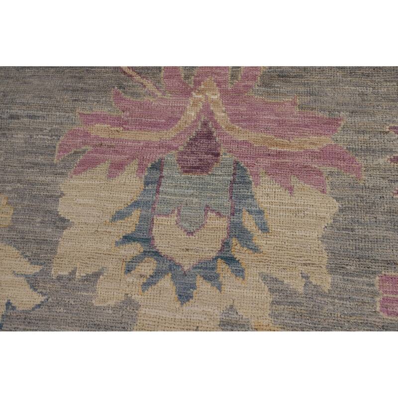Grey Oriental Oushak Turkish Large Area Rug Handmade Wool Carpet - 10'0"x 13'7"