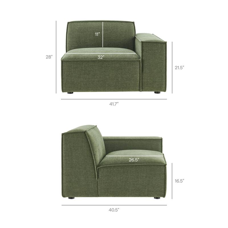 Restore 6-Piece Performance Fabric Upholstered Modular Sectional Sofa