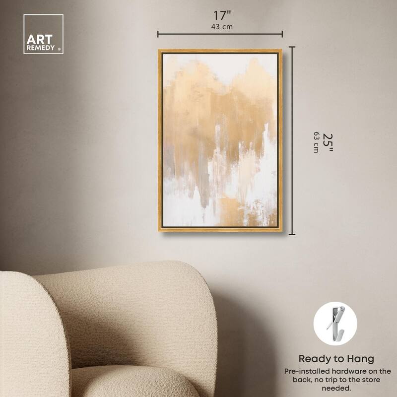 Soft Grey Glam Gold II Canvas by Art Remedy