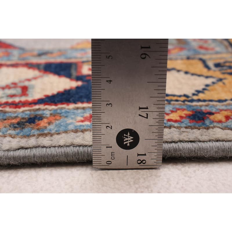 ECARPETGALLERY Hand-knotted Uzbek Ghazni Silver Wool Rug - 2'7 x 9'10