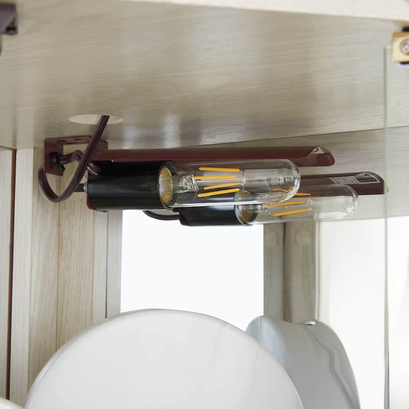 Glass Cabinet Lighted Corner Cabinet Corner Display Curio Cabinet, Glass Display With Light Bar Cabinet, Wine Cabinet