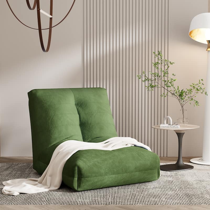 Mieres Bean Bag Chair, Lazy Floor Sofa Couch, Corner Bean Bag Chair for Adults, Tatami Sofa with Sponge Filling - Green