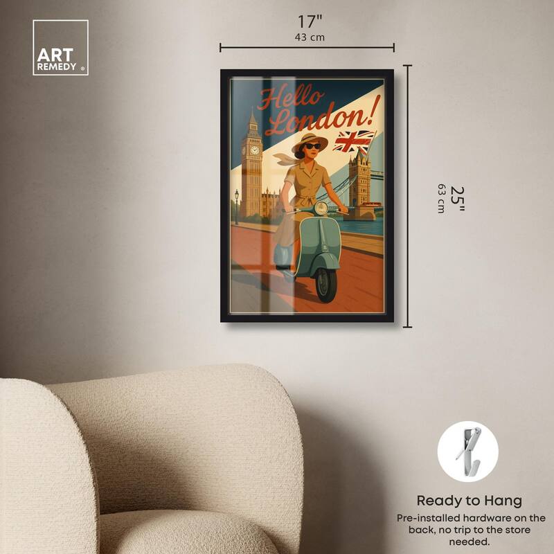 Scooter English Travel Shadowbox by Art Remedy