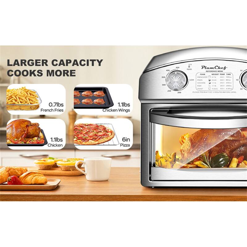 12.5 Quart Stainless Steel 7-in-1 Convection Toaster Oven, 1500W