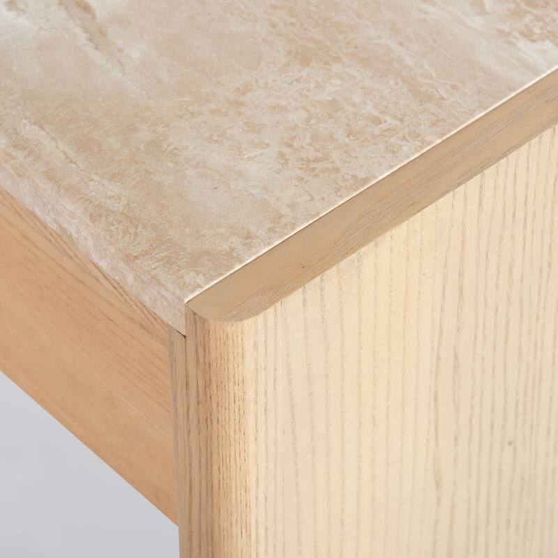 Safavieh Couture Bellarose Travertine Console Table - 55Wx18Dx31H