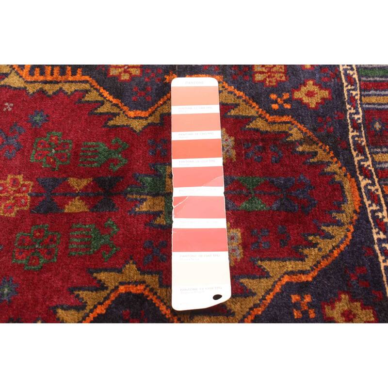 ECARPETGALLERY Hand-knotted Teimani Dark Red Wool Rug - 2'11 x 4'4