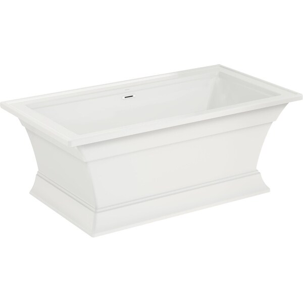 American Standard 2546.004 Town Square S 68" Free Standing Acrylic Freestanding Tub with Center Drain - White
