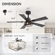 preview thumbnail 29 of 77, 42"/52" Modern Farmhouse Ceiling Fan, Remote Control, Quiet Reversible DC Motor, Timer, Black and Walnut Finish
