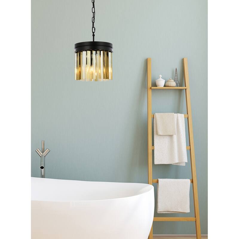 Royce Edge 3-Light Matte Black Pendant