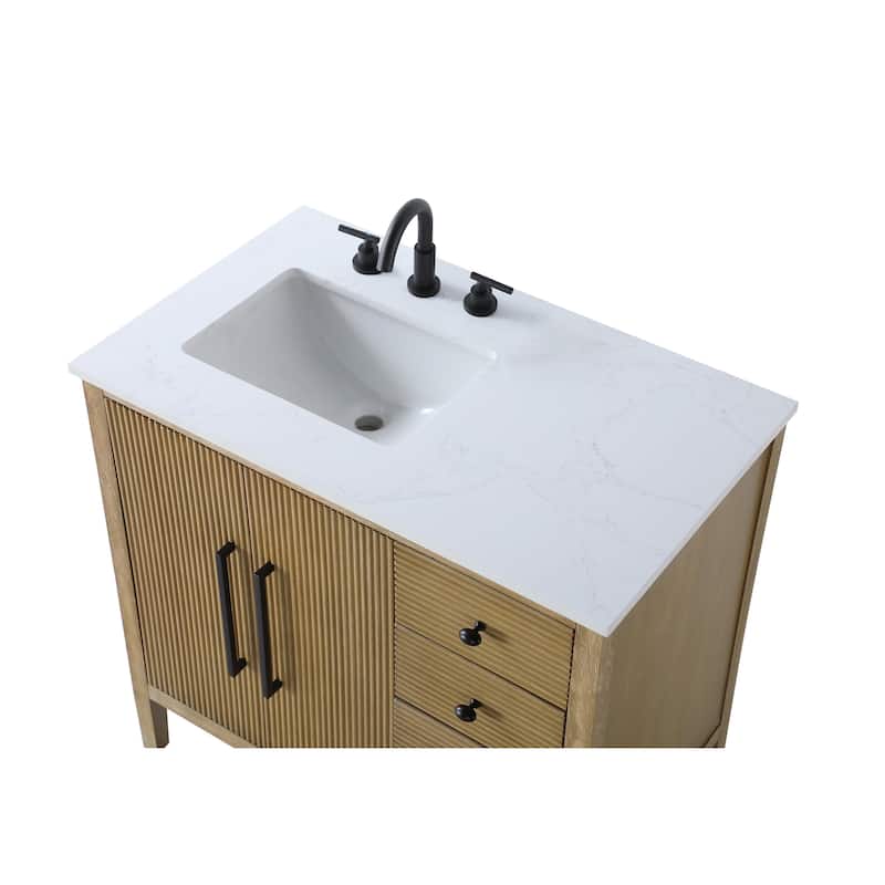 Elegant Lighting VF29636 Blakely 36" Free Standing Single Basin Vanity