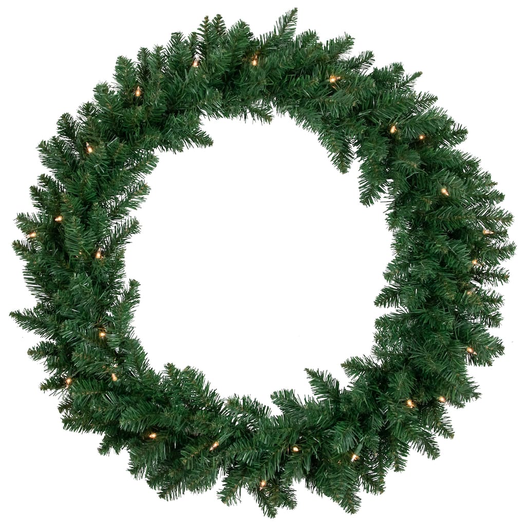 Pre-Lit Everett Pine Artificial Christmas Wreath - 36" - Clear Lights