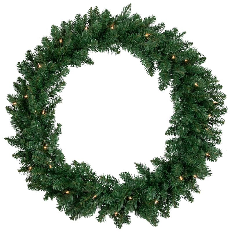 Pre-Lit Everett Pine Artificial Christmas Wreath - 36" - Clear Lights