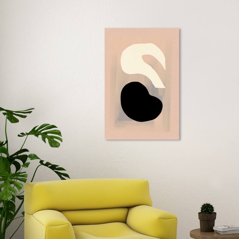 Wynwood Studio Canvas Abstract Dove and Love Pink and Light Pink Modern & Contemporary Wall Art Canvas Print