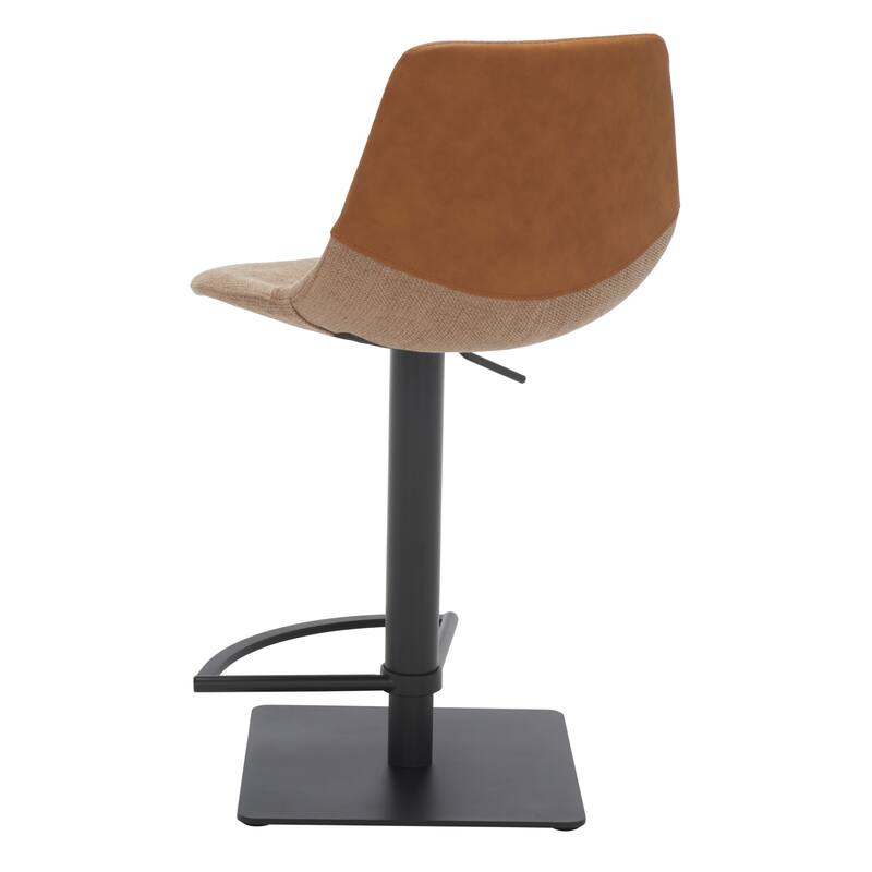 SAFAVIEH Peroline Gas Lift Adjustable Bar Stool - 19 In. W x 18 In. D x 32-42 In. H - 19Wx18Dx42H