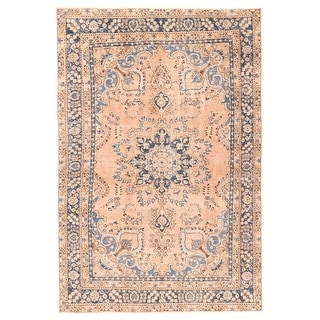 ECARPETGALLERY Hand-knotted Antalya Vintage Blush Wool Rug - 5'11 x 8'9
