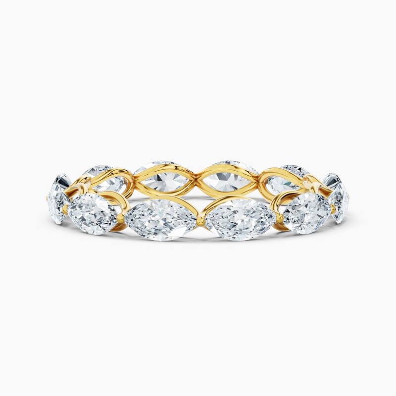 Auriya 14k Gold Marquise East-West Lab Grown Diamond Eternity Band 1.50 - 6.00 ct. tw. (F-G, VS) - 2.40 ct. wt. - 7.5 - Yellow