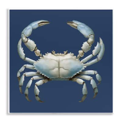 Stupell Detailed Aquatic Blue Crab Wall Plaque Art Design By Elizabeth Medley