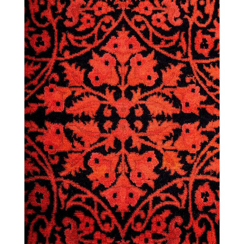 Overton Hand Knotted Wool Vintage Inspired Modern Contemporary Overdyed Pink Runner Rug - 2' 6" x 21' 10"