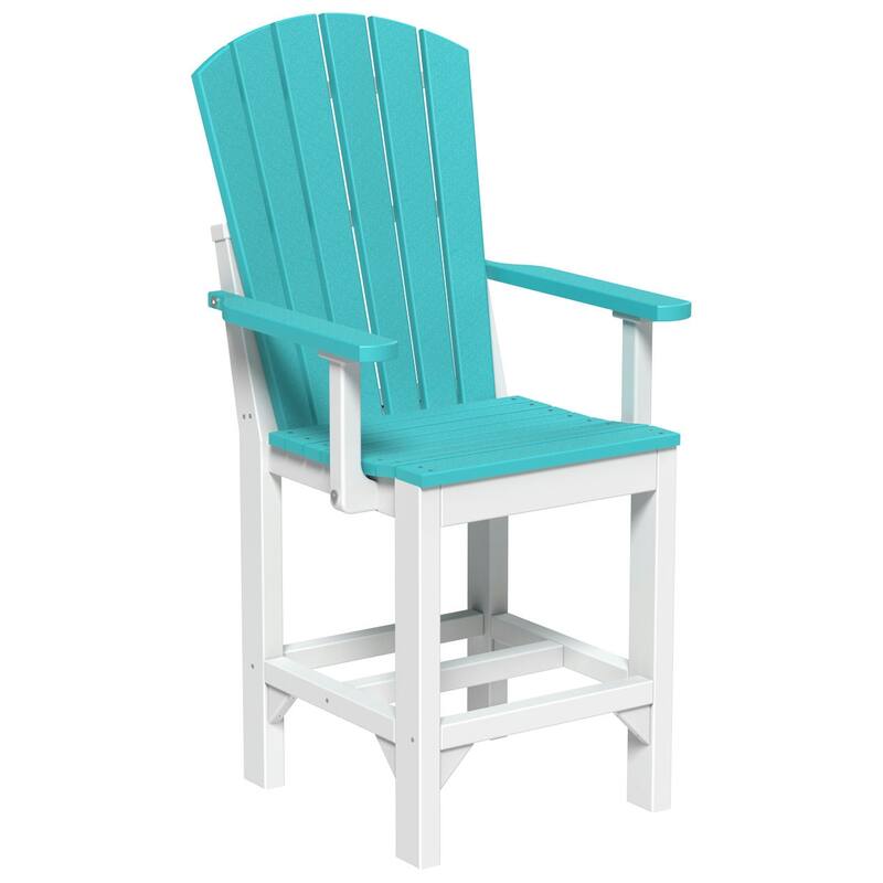 Set of 4 Poly Lumber Adirondack Dining Chairs