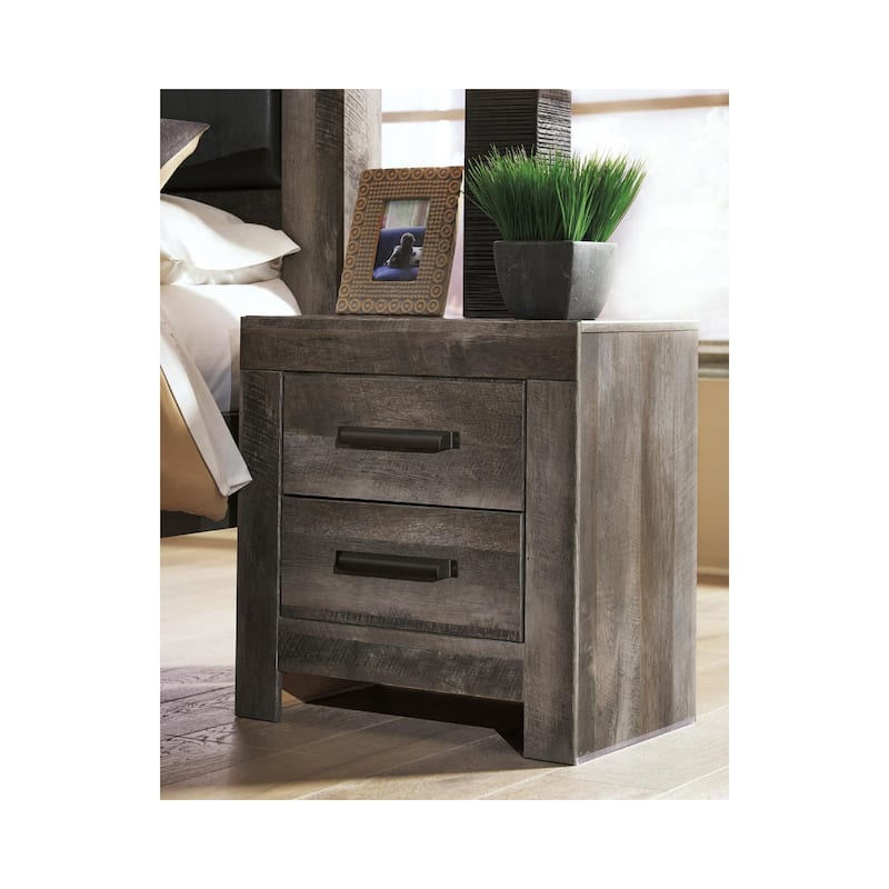 Wynnlow Two Drawer Night Stand - Casual Style - Gray