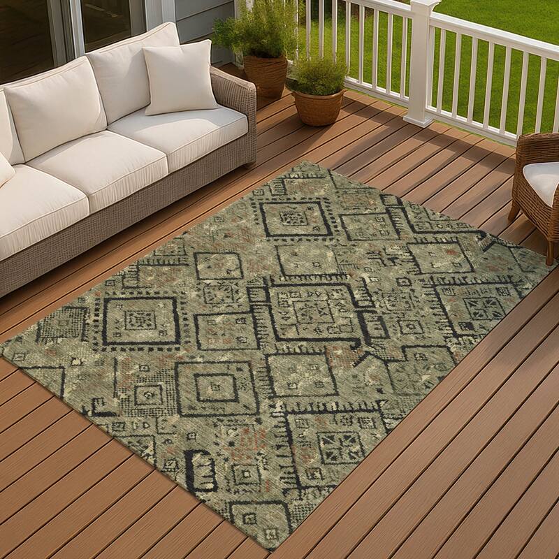 Machine Washable Indoor/ Outdoor Global Andes Chantille Rug