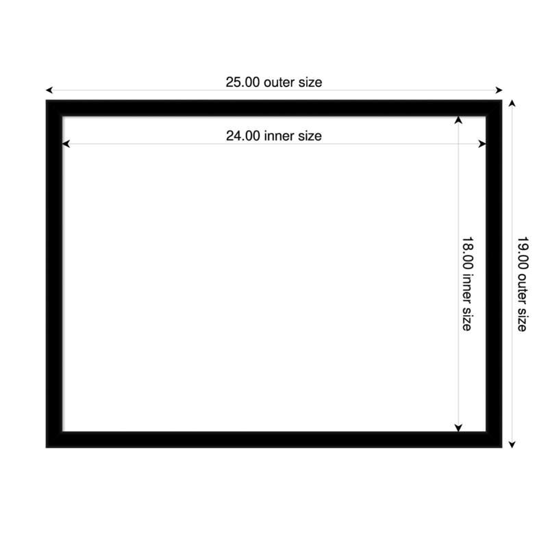 Amanti Art Jet Black Framed Dry Erase Magnetic Board - 25 x 19 in