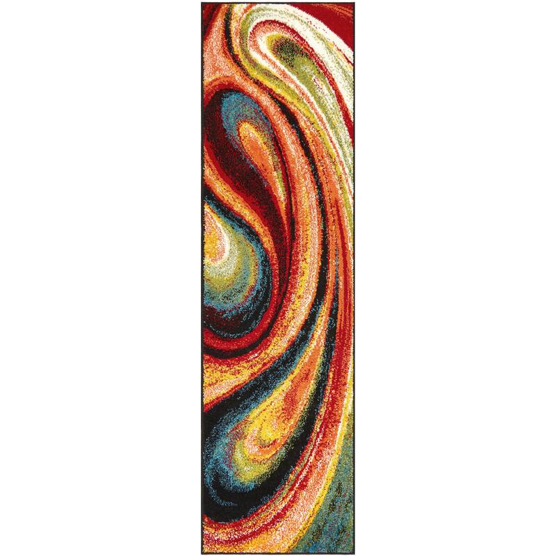 Home Dynamix Splash Adja Abstract Rainbow Swirl Area Rug
