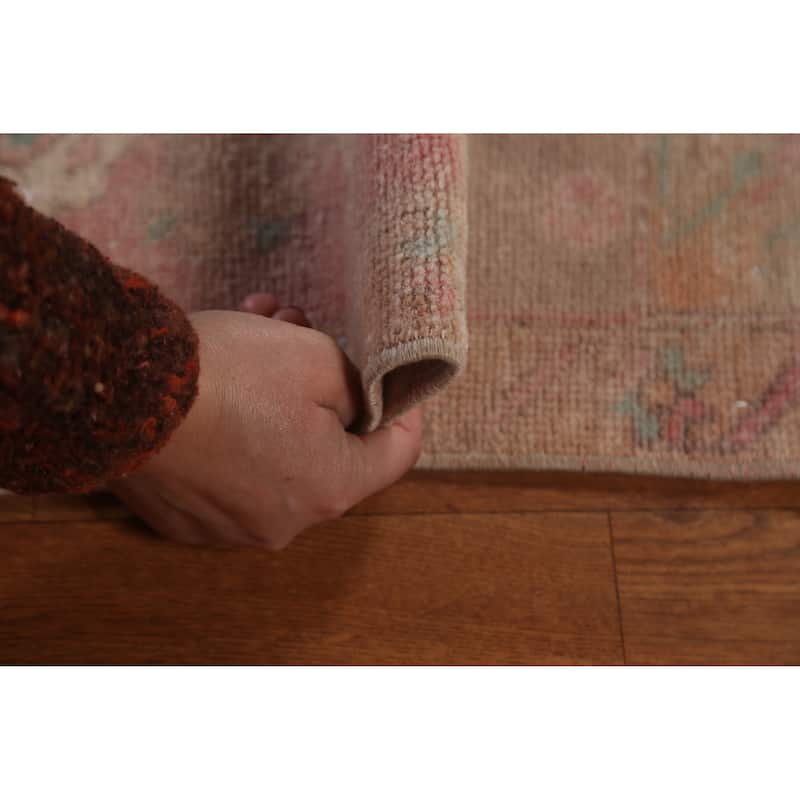 Antique Look Vegetable Dye Oushak Turkish Wool Rug Hand-knotted Carpet - 1'8" x 3'4"
