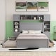 preview thumbnail 39 of 52, Modern Platform Bed with Integrated Cabinet and Drawers