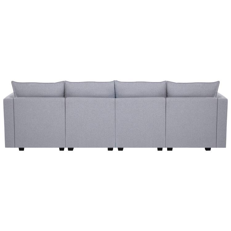 Modern DIY Collection - Convertible Modular Sectional Sofa - Linen Sofa Couch for Living Room Apartment Office