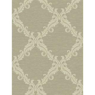 Seabrook Designs Kiran Scroll Frame Non-Woven Unpasted Wallpaper