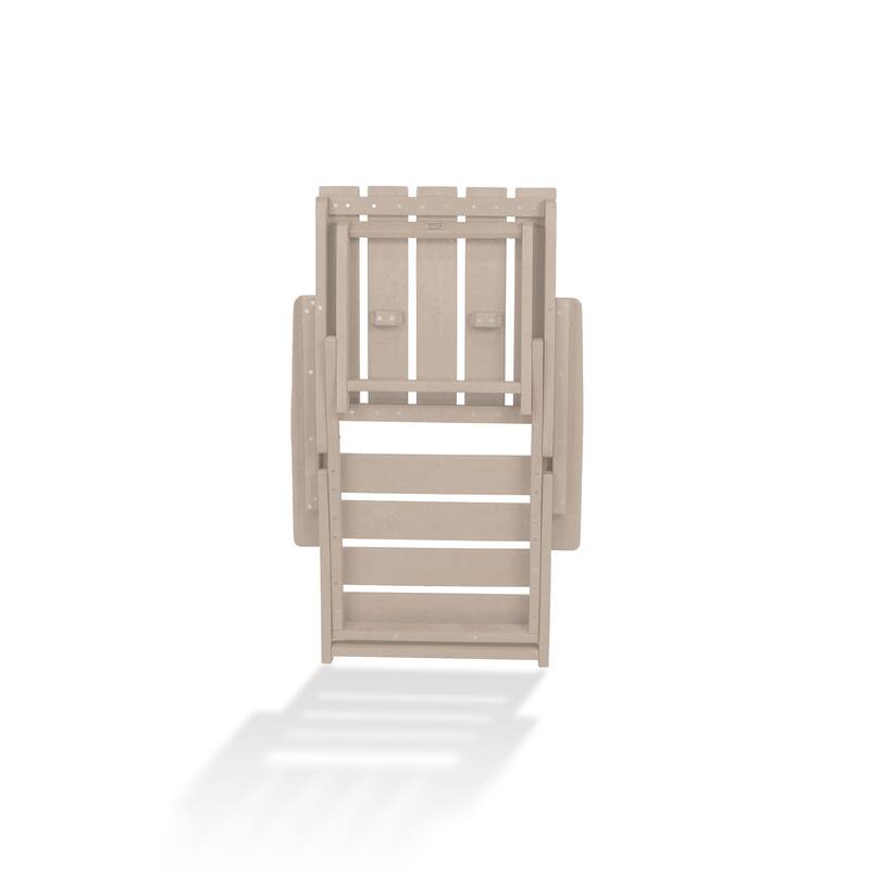 Amalfi Fully Assembled All-Weather HDPE Outdoor Folding Modern Adirondack Chair