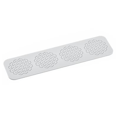 Fondant Lace Mold Horizontal Stripe Pattern 3D Hollow Honeycomb 260*70*3mm - Grey