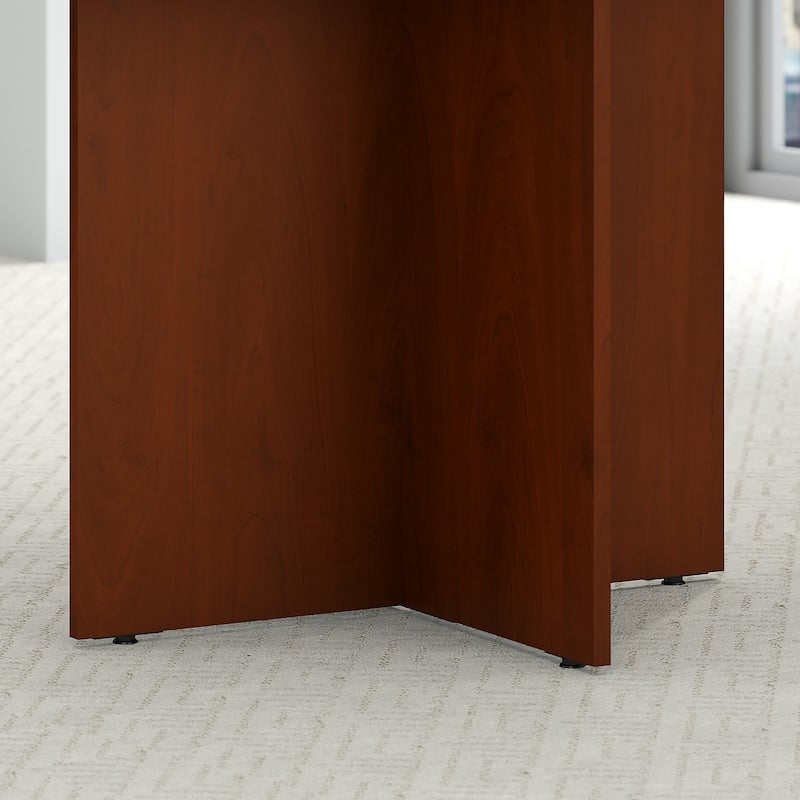 Bush Business Furniture 42W Round Conference Table with Wood Base