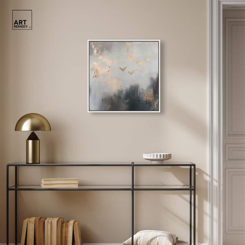 Golden Nebula Canvas by Art Remedy