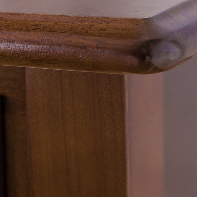 Coastal Charging Nightstand Side Table One Drawer