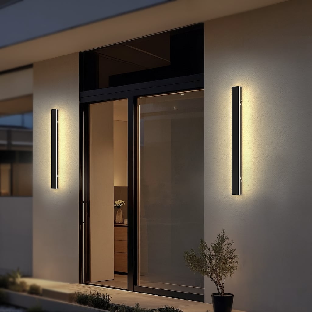 YANSUN Outdoor Long Strip Wall Lamp 19W LED Integrated, IP65 Waterproof - 23.6 inchs
