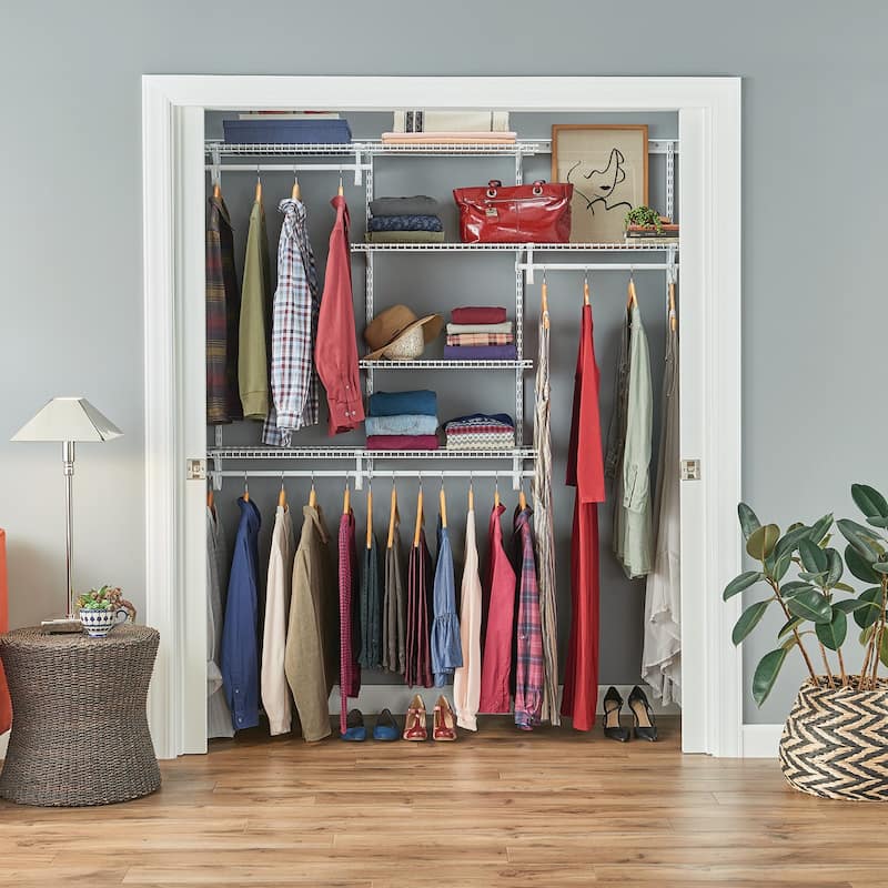 ClosetMaid ShelfTrack 48-72 inch W Adjustable Wire Closet System