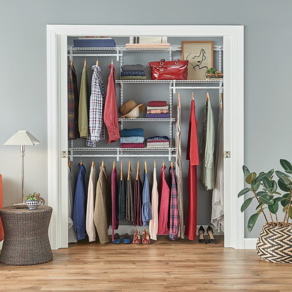 ClosetMaid ShelfTrack 48-72 inch W Adjustable Wire Closet System