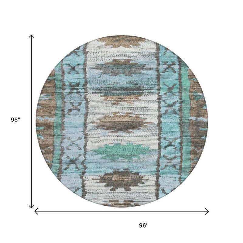 HomeRoots Tribal Transitional Rectangle Outdoor Rug