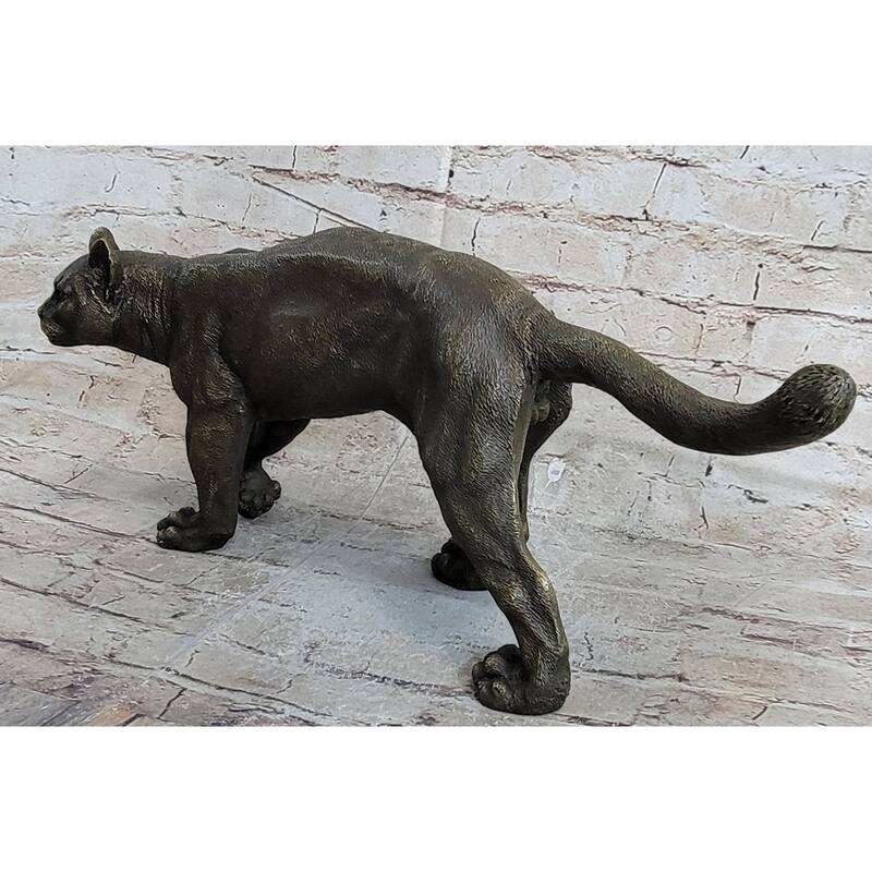 Bronze Metal Imitative Cat Kitten Housecat Sculpture Statue Figurine Feline Art Signed Original